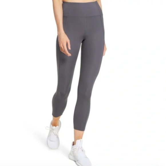 girlfriend collective Pants - Girlfriend Collective Compressive High-Rise Legging in Smoke Gray